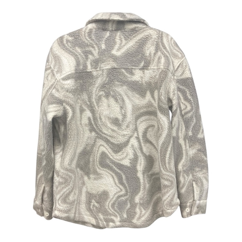 Patterned Button-Up Fleece Jacket size medium loose fit - Picture 6 of 8
